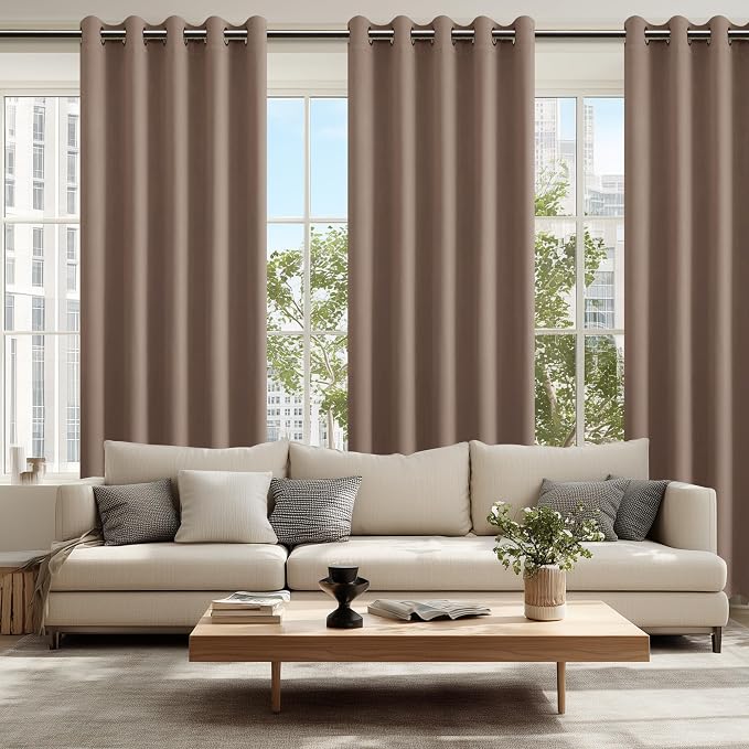 Blackout Curtains for Bedroom, Cappuccino, 60 x 84 Inch, 2 Panels | Thermal - Image 6