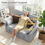 54'' Sleeper Sofa Bed, Convertible Pull Out Couch Futon - Image 9