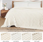 Exclusivo Mezcla Striped Fleece Throw Blanket - Image 3