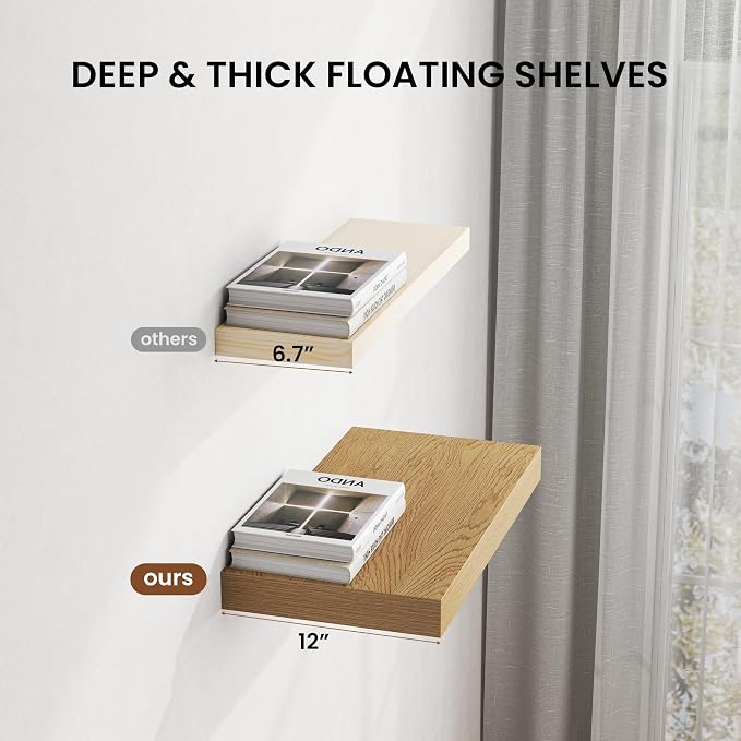 Dreamland 48" Floating Shelves for Wall, Wall-Mounted Shelves for Bedroom - Image 8