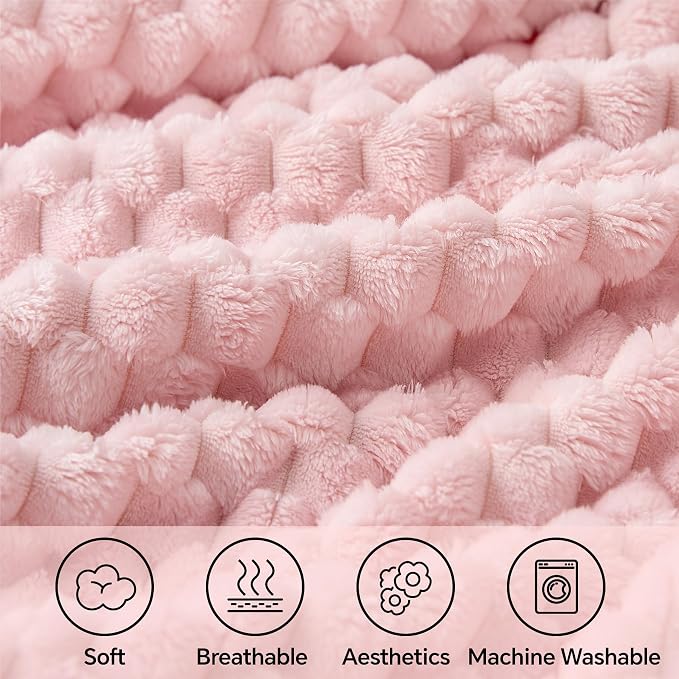 BEDELITE Pink Large Throw Blanket - Image 3