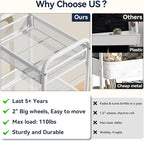 YASONIC 3 Tier Rolling Cart – Metal Utility Storage Carts - Image 3