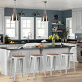 HAOBO Home 30" Backless Metal Counter Stool Height Bar Stools Barstools by HAOBOHOME