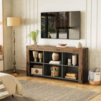 LITTLE TREE TV Stand with Storage, 63-Inch Entertainment Center with Shelves - Image 7
