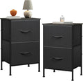 WLIVE Nightstand Set of 2, 2 Drawer Dresser by WLIVE