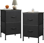 WLIVE Nightstand Set of 2, 2 Drawer Dresser by WLIVE