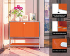 Metal Sidetable with Flap Door, 27.5" Height - Image 4