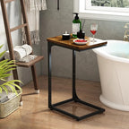 QEEIG C Table Side Table Set of 2 Living Room Sets C Shaped Couch Tray End - Image 5