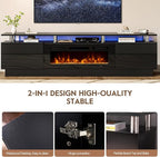 80" TV Stand for Living Room, Large Entertainment Center & Media Console - Image 9