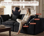 GRUSIGN 141'' Oversized Boneless Cloud Couch - Image 7