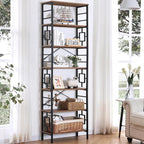 HOMISSUE Tall Bookshelf, 84 Inch Industrial Bookshelf by Homissue