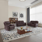 Breathable Leather Power Recliner Sofa Set, 3 Piece Living Room Furniture Set - Image 7