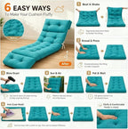 Outdoor Chaise Lounge Cushion, Waterproof 74.4x22x4.7 Inch Thick Cotton Filled - Image 8