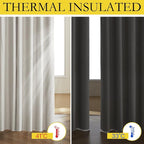 NICETOWN 100% Blackout Linen Curtains - Image 6