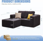 Hobestluk Modular Sectional Sofa Memory Foam Couch L Shape Sofa - Image 2