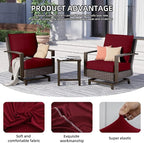 12Pcs Outdoor Cushion Covers, Elastic Patio Cushion Covers | Washable, - Image 3