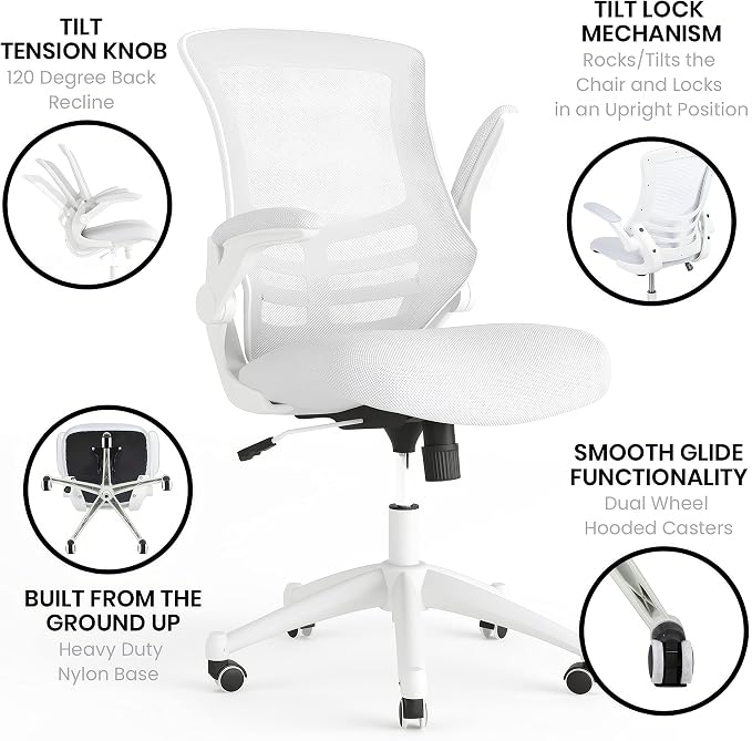 Flash Furniture Kelista Mid-Back Swivel Office Chair - Image 5