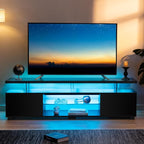 Cubehom Black TV Stand, Glass TV Stands - Image 3