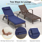 Outdoor Chaise Lounge Chairs Set of 2 - Image 5