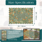 Front Door Mat Indoor Outside Entrance, 2x3 Sage Green Floral Rug | Non-Slip - Image 2