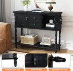 ARTPOWER Console Table with 2 Drawers, Retro Entryway Table with 2 Door - Image 8