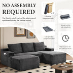 96" Sectional Couches for Living Room Cloud Couch Sofa - Image 6