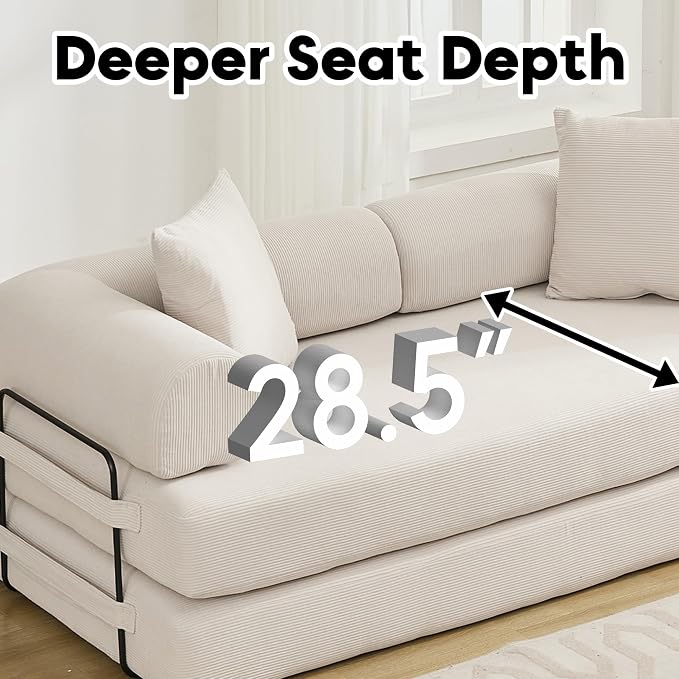 ZEIINPA Convertible Sleeper Sofa Bed - Image 3