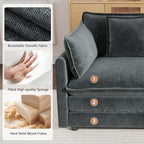 mikibama Modular Sectional Sofa, 146.5 Inch L Shaped Couch Set - Image 5