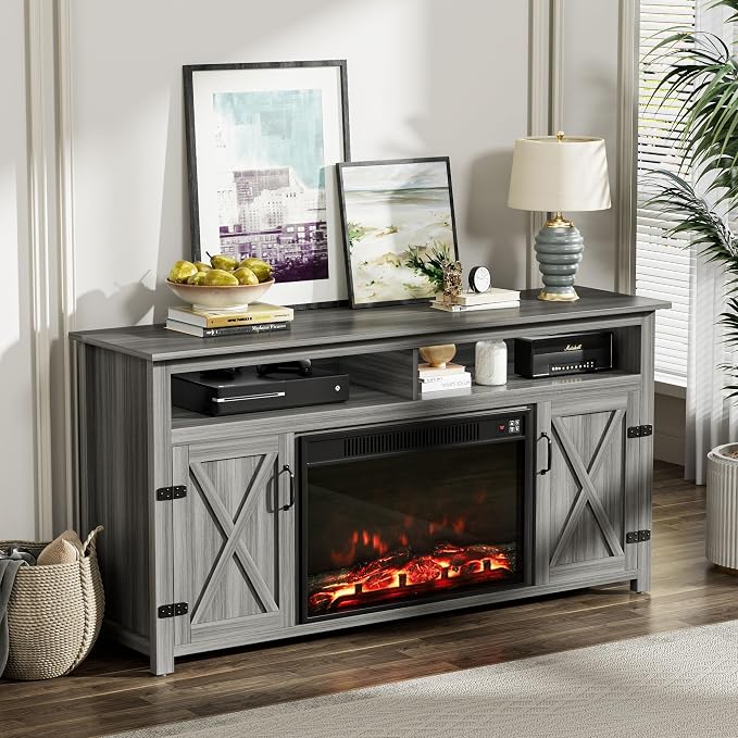 YESHOMY Fireplace TV Stand for Television up to 65+ Inch - Image 2