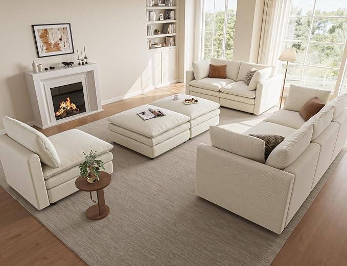 97" Cloud Couches for Living Room, 29.1" Deep Seat Modular Sectional Sofa - Image 7