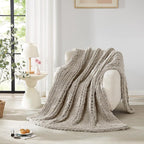 L'AGRATY Chunky Knit Throw Blanket - Image 4