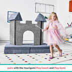 Yourigami Kids and Toddler Play Castle, Playroom Couch Add-On Set, Durable - Image 5