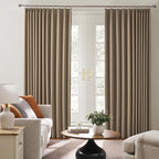 Pinch Pleated Blackout Curtains 126 Inch Long 2 Panels - Image 4