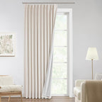 Vision Home Natural Pinch Pleated Full Blackout Curtains Linen Blended Room by VisionHome