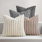 MIULEE Faux Fur Plush Decorative Throw Pillow Covers 18x18, Soft Boho Farmhouse by MIULEE