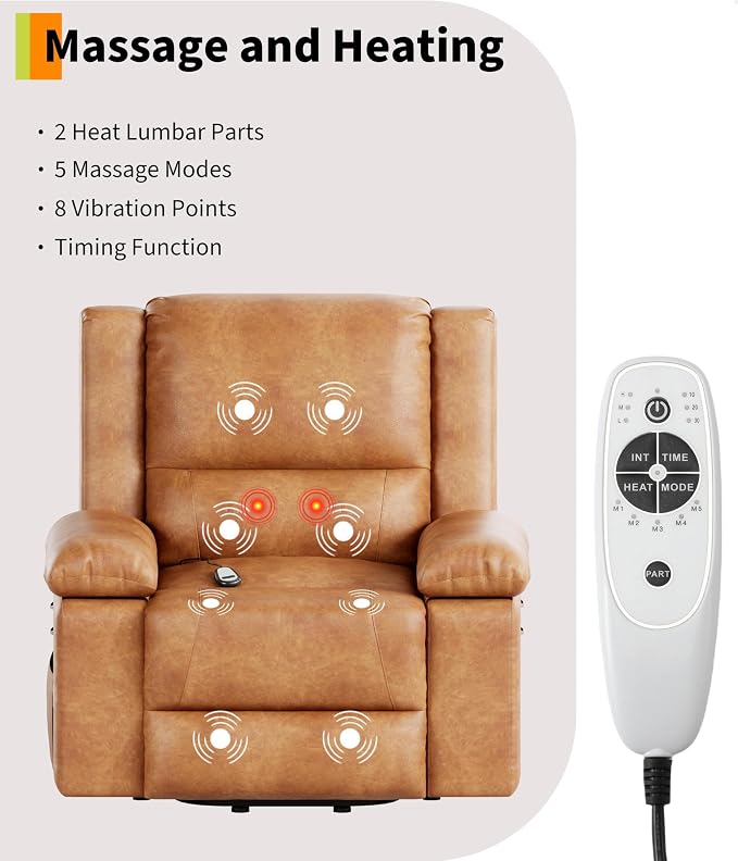 GarveeHome Oversized Wide Power Lift Recliner Chair - Image 8