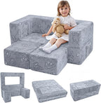 MeMoreCool Kids Sofa Couch, Glow-in-the-Dark Plush Cover, Convertible Foam by MeMoreCool