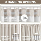 MIULEE 100% Blackout Linen Curtains - Image 5