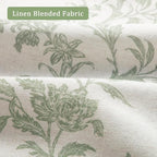 Sage Green Boho Floral 100% Blackout Curtains 90 Inch 2 Panels | Farmhouse - Image 4