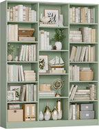 FACBOTALL Triple Wide Bookshelf, 6 Tier Large Bookshelf, Bookcase by FACBOTALL
