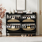 Maupvit Large Rattan Shoe Storage Cabinet - Image 3