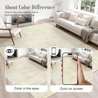 2.6x8 Washable Runner Rug：Modern Abstract Kitchen Soft Carpet Beige | - Image 4