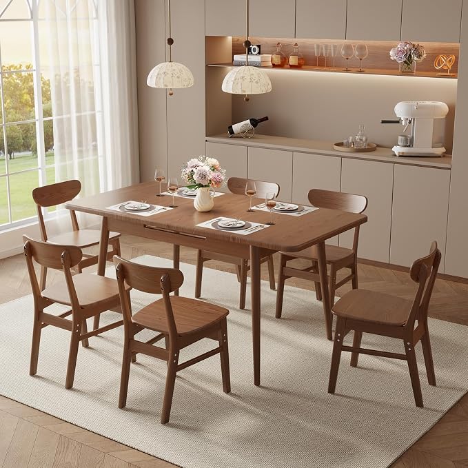 Muwuele Solid Wood Extendable Dining Table - Image 2