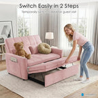 54'' Sleeper Sofa Bed, Convertible Pull Out Couch Futon - Image 7
