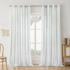BGment Navy Blue Vintage Floral French Country Curtains 90 Inch Length - Image 9