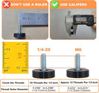 24 Pack 1/4"-20 Thread Leveling Feet - Image 3