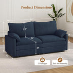 Vesgantti 74" Loveseat Sofa for Living Room, Comfy Cloud Couch Deep Seat - Image 2