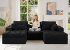 MAXYOYO 104" U Shaped Modular Sectional Sofa by MAXYOYO