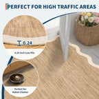 GarveeHome Scalloped Washable Rug 9x12 Area Rug - Image 6