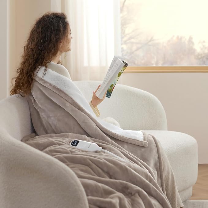 Bedsure Heated Blanket Throw, Soft Electric Blanket - Image 4